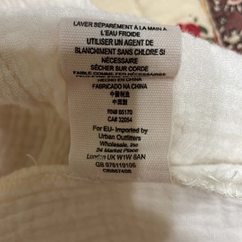 Free People cream crinkle gauze long sleeve top - Picture 10 of 11